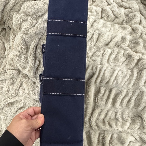 Hermès Deauville MM Tote – Navy Canvas with White Stitching – Never Used - Picture 5 of 9